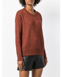 rotbrauner Pullover mit einem Rundhalsausschnitt von Etro