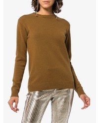 rotbrauner Pullover mit einem Rundhalsausschnitt von Alexandra Golovanoff