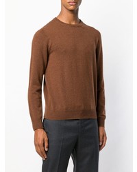 rotbrauner Pullover mit einem Rundhalsausschnitt von Entre Amis