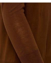 rotbrauner Pullover mit einem V-Ausschnitt von Falke