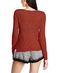 rotbrauner Pullover von Vero Moda