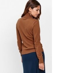 rotbrauner Rollkragenpullover von bonprix