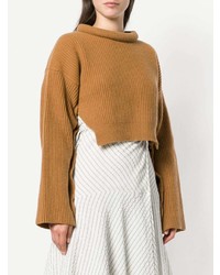 rotbrauner Strick Oversize Pullover von Erika Cavallini