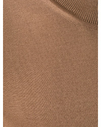 rotbrauner Strick Pullover mit einem Rundhalsausschnitt von Maison Margiela