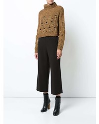 rotbrauner Strick Rollkragenpullover von Rachel Comey