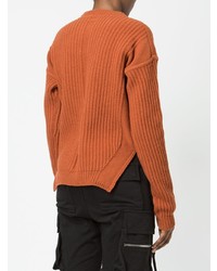 rotbrauner Strickpullover von Rick Owens