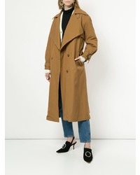 rotbrauner Trenchcoat von Muller Of Yoshiokubo