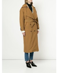 rotbrauner Trenchcoat von Muller Of Yoshiokubo