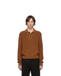 rotbrauner Wollpolo pullover