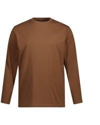 rotbraunes bedrucktes Langarmshirt von JP1880