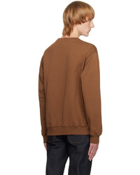 rotbraunes bedrucktes Sweatshirt von Nudie Jeans