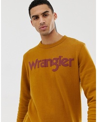 rotbraunes bedrucktes Sweatshirt von Wrangler