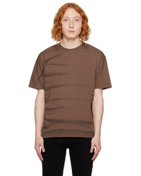 rotbraunes bedrucktes T-Shirt mit einem Rundhalsausschnitt von FREI-MUT