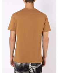 rotbraunes bedrucktes T-Shirt mit einem Rundhalsausschnitt von OSKLEN
