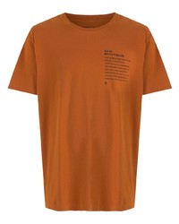 rotbraunes bedrucktes T-Shirt mit einem Rundhalsausschnitt von OSKLEN