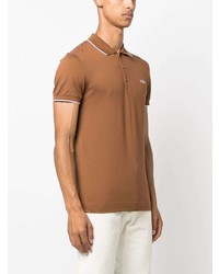 rotbraunes besticktes Polohemd von Zegna