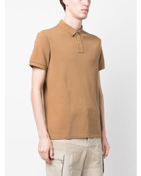 rotbraunes besticktes Polohemd von Polo Ralph Lauren