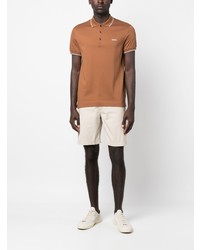 rotbraunes besticktes Polohemd von Zegna