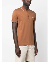 rotbraunes besticktes Polohemd von Zegna