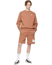 rotbraunes Fleece-Sweatshirt von Nike