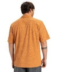 rotbraunes Kurzarmhemd von Quiksilver