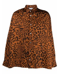 rotbraunes Langarmhemd mit Leopardenmuster von Études