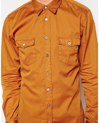 rotbraunes Langarmhemd von Boss Orange