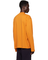 rotbraunes Langarmshirt von Dries Van Noten