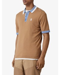 rotbraunes Polohemd von Burberry