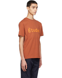 rotbraunes Strick T-Shirt mit einem Rundhalsausschnitt von Études