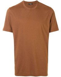 rotbraunes T-Shirt mit einem Rundhalsausschnitt von Kiton