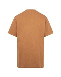 rotbraunes T-Shirt mit einem Rundhalsausschnitt von Supreme
