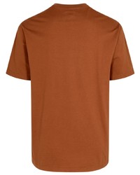 rotbraunes T-Shirt mit einem Rundhalsausschnitt von Supreme