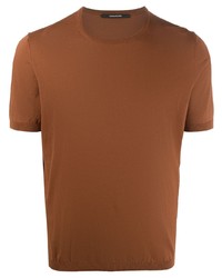 rotbraunes T-Shirt mit einem Rundhalsausschnitt von Tagliatore