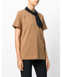 rotbraunes T-shirt von Marni