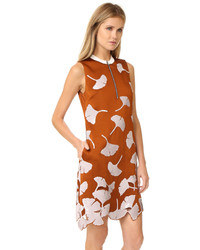 rotbraunes verziertes gerade geschnittenes Kleid aus Pailletten von 3.1 Phillip Lim