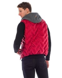 rote ärmellose Jacke von Cipo & Baxx