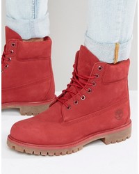 rote Arbeitsstiefel