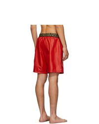 rote Badeshorts von Versace Underwear