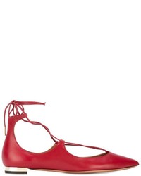 rote Ballerinas von Aquazzura