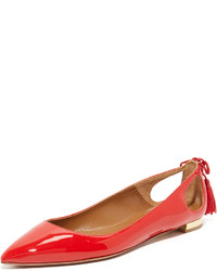 rote Ballerinas von Aquazzura