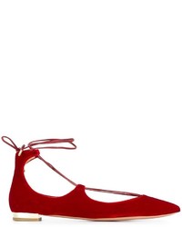 rote Ballerinas von Aquazzura