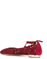 rote Ballerinas von Aquazzura