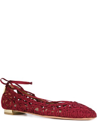 rote Ballerinas von Aquazzura