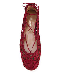 rote Ballerinas von Aquazzura