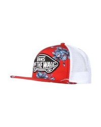 rote Baseballkappe mit Blumenmuster von Vans