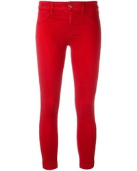 rote enge Jeans aus Baumwolle von J Brand
