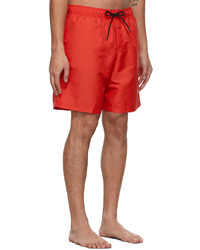 rote bedruckte Badeshorts von Versace Underwear