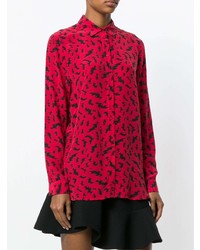 rote bedruckte Bluse mit Knöpfen von Zoe Karssen