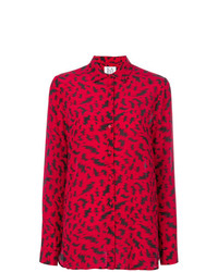 rote bedruckte Bluse mit Knöpfen von Zoe Karssen